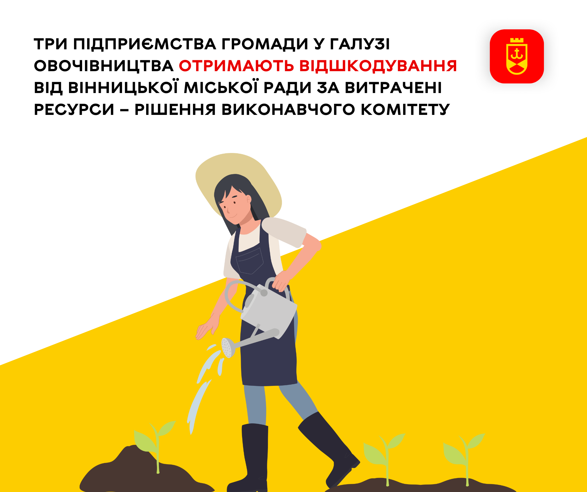 Три підприємства громади у галузі овочівництва отримають відшкодування від Вінницької міської ради за витрачені ресурси – рішення виконавчого комітету